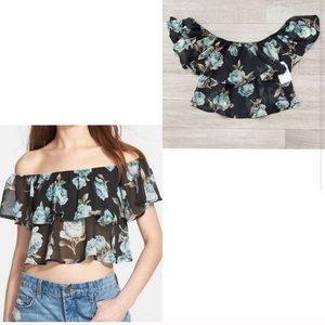 Nordstrom’s Leith Brand Floral Cropped Top